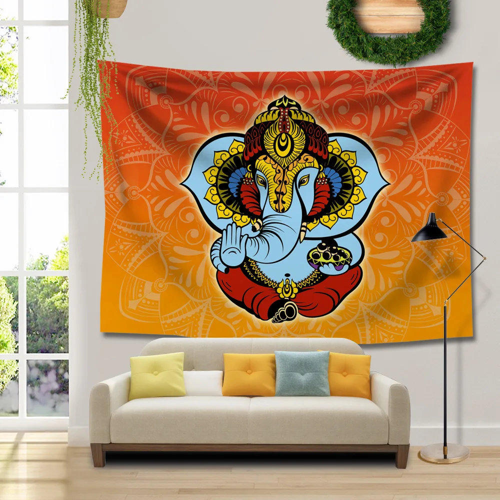 Мандала Индийский Слон гобелен, ковер песчаный пляж пледы ковры Одеяло Коврик для йоги хиппи гобелен украшение дома - Цвет: 1