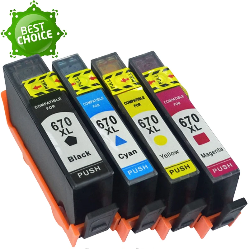 Замена для картриджа HP670 Deskjet 3525 4615 4625 5525 6525 чернильный картридж принтера с