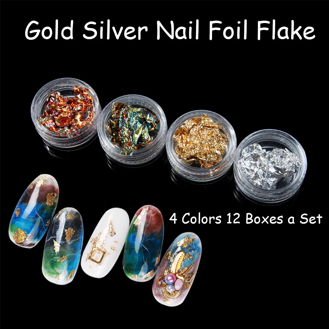4 color gold and silver foil tin foil 12 bottles flashing foil aluminum