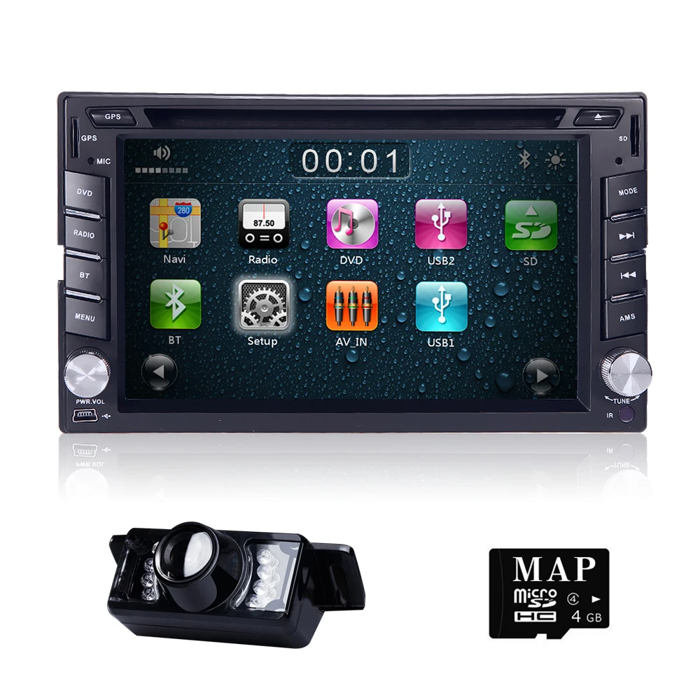 

Navihouse GPS Navigation6.2" 2 Din Car DVD Player iPod Radio FM AM RDS BT iPod Game DVD USB SD AUXIN HD 1080P 3G SWC VCMD