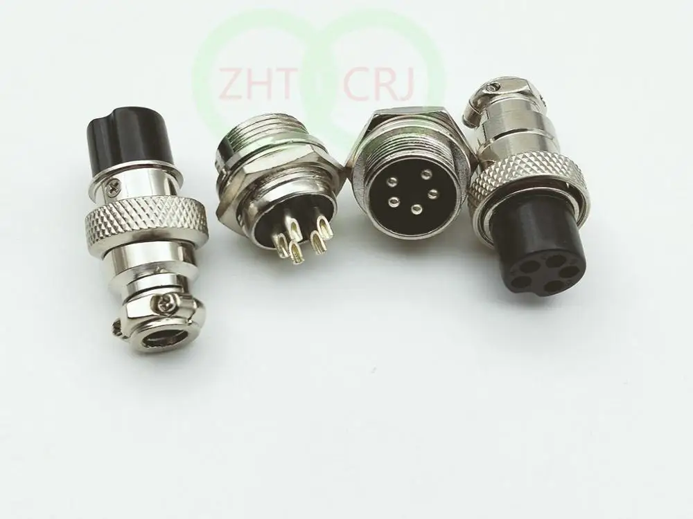 

80 set 16mm GX16 5 Pin Audio Cable Chassis Mount Connector