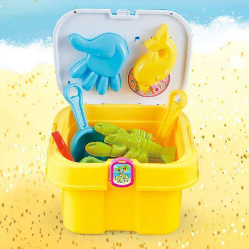 

Children's Summer Beach Sand Toy Set 2019 Value Summer Set Contains Shovel Leak Net Sand Mold Pools & Water Fun Beach Toys