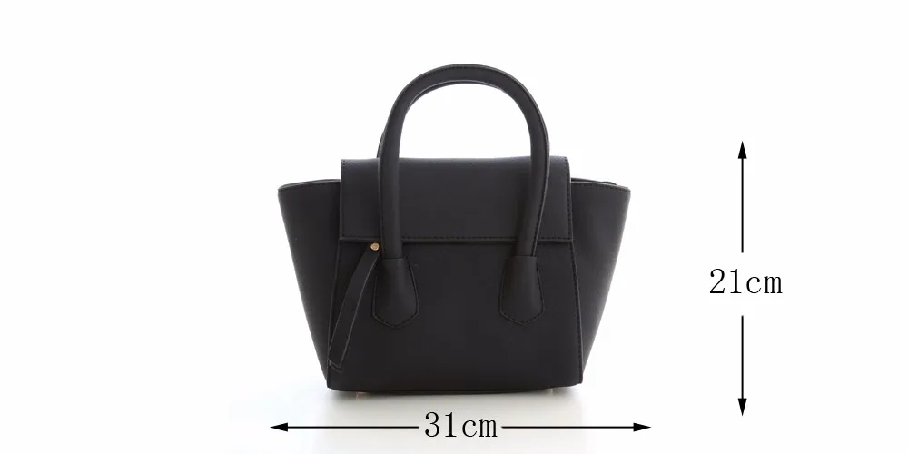 Herald Fashion Vintage Women Designer Inspire Tote Trapeze Big Ears Smiley Swing Bag Celebrity Handbag Small Women Shoulder Bag
