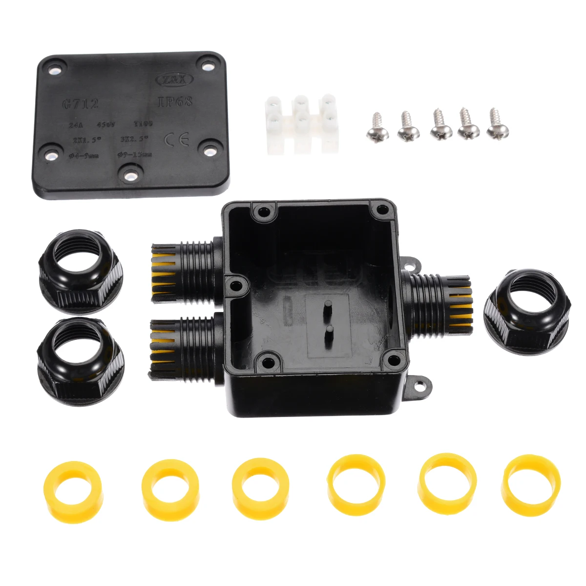 

Waterproof 3 Way 1 in 2 out Junction Box Cable Line Protection Sleeve Connectors IP68 Electrical Cable Wire Connector