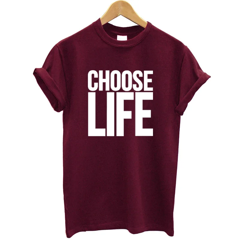 اختيار الحياة طبع حرف T قميص المرأة قصيرة الأكمام أزياء ملابس الصيف بارد الشارع الشهير مضحك المحملات عارضة المحملة قميص فام