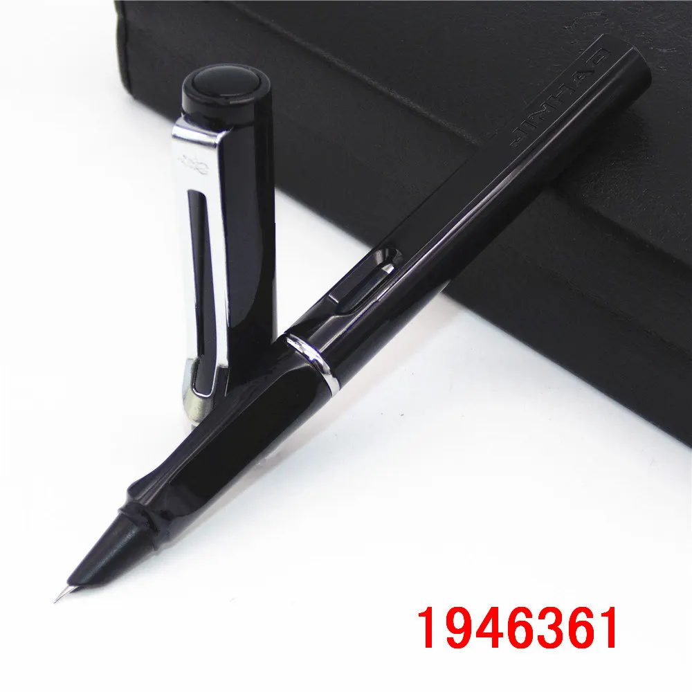 JINHAO 599, все цвета, Студенческая Мода, средний и тонкий перьевая ручка, лучший подарок для подарка, школьные офисные принадлежности - Цвет: Black F