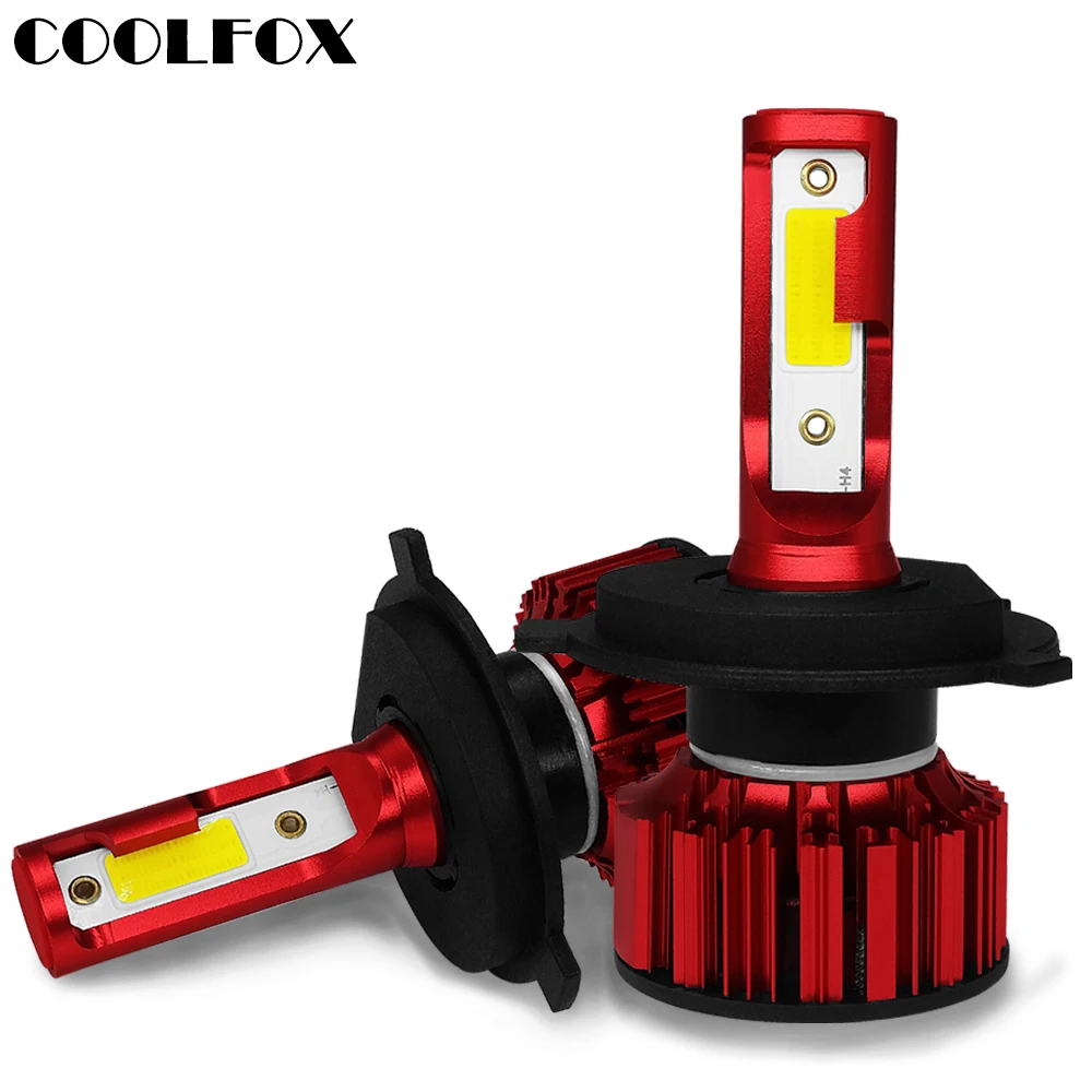 COOLFOX 6000K автомобильные Фонари светодиодный H4 9006 9005 HB 3 H11 H1 H8 H7 Hedlight авто лампы для