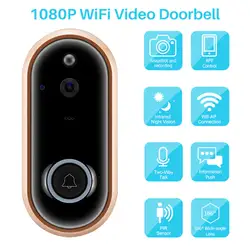 Беспроводной Wi-Fi видеокамера на дверной звонок 1080 P двухсторонний видеодомофон Удаленная визуальная запись смарт-домашняя охранная