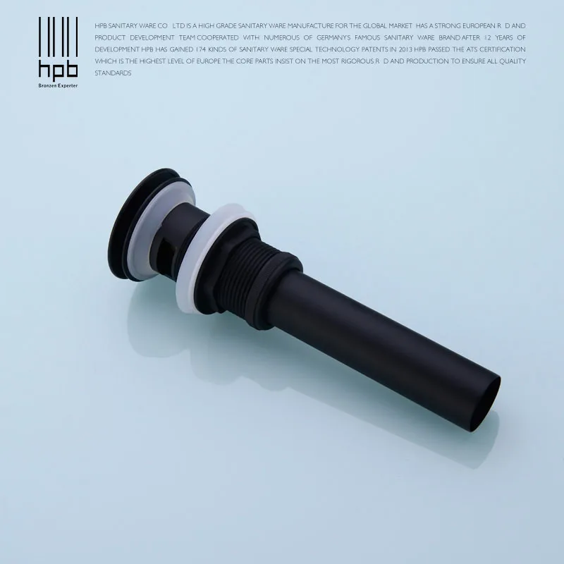 

HPB Brass Black Bathroom Sink Strainer Pop Up Drain Shaft with Overflow Fregadero Basin Sink Drains Filter banheiro HP7201b