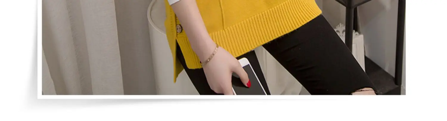 Новая Корейская вязаная рубашка с v-образным вырезом, жилет, жилет, свитер