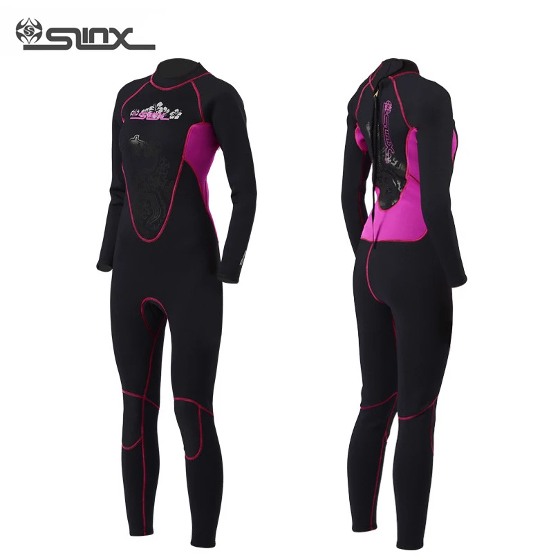 3mm Neoprene Scuba Diving Suit for Women, Swimming Surfing Jump Suit Surfacing Cloth Wetsuit One Piece Sizes For S M L XL XXL