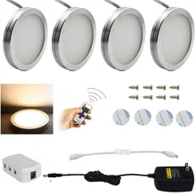 3/4/6 шт. мебельные лампы 2,5 Вт Светодиодный точечный светильник 10 уровень дистанционного Управление затемнения Освещение для кухни барная стойка лампы украшения