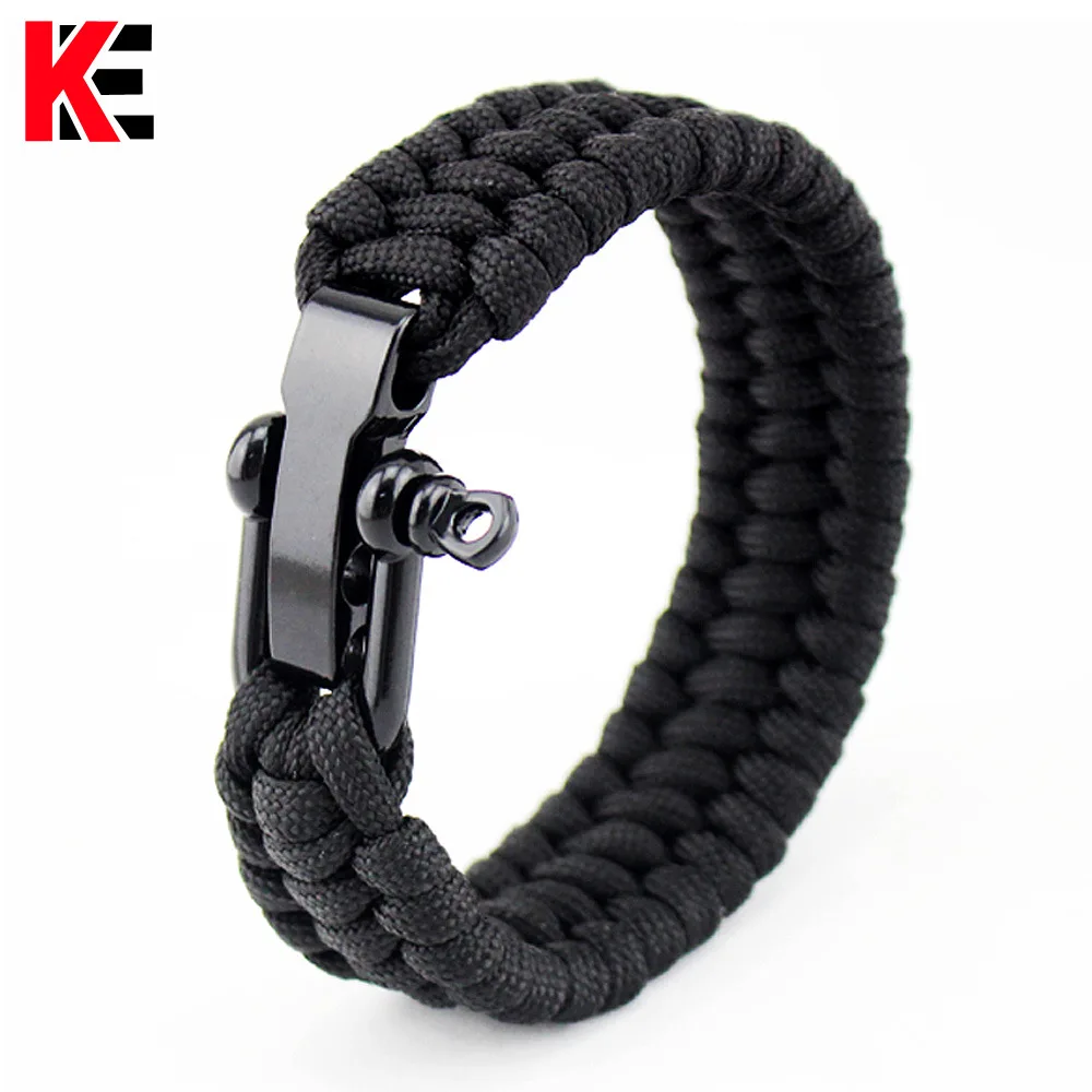 

EDC Outdoor Survival Gear Paracord Bracelet Survival Kit For Men Outdoor Emergency Survival Kits Rescue Rope Braided Paracord