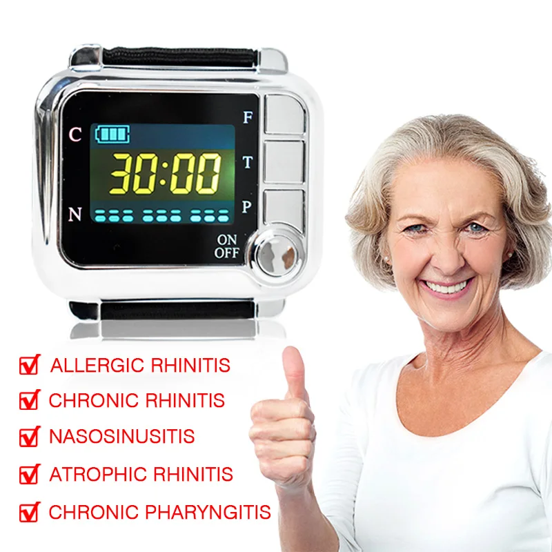 

650nm laser therapy Wrist Diode for diabetes hypertension treatment watch Laser sinusitis Therapeutic apparatus