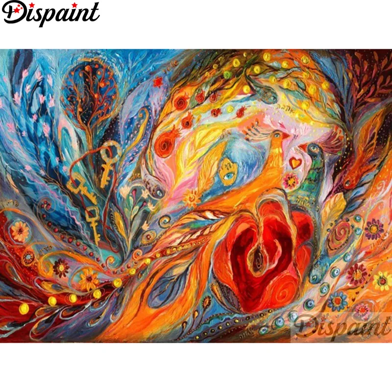 

Dispaint Full Square/Round Drill 5D DIY Diamond Painting "Oil painting bird" 3D Embroidery Cross Stitch Home Decor Gift A12724