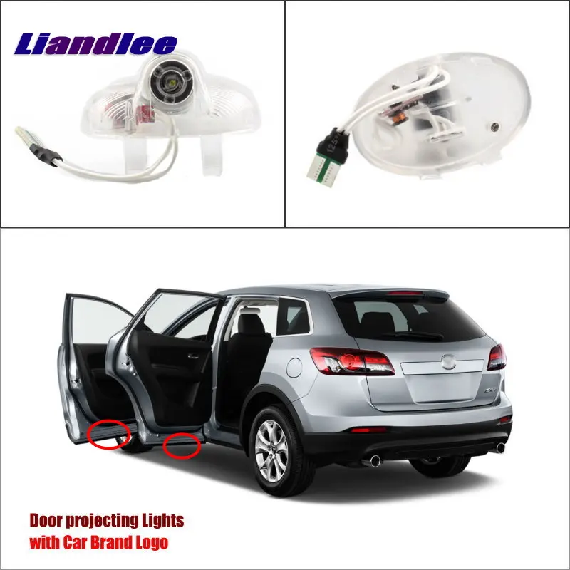 

Liandlee For Mazda 8 RX8 RX-8 A8 Plug and Play Car Courtesy Doors Lights Brand Logo Projector Welcome Light Ghost Shadow Lamp