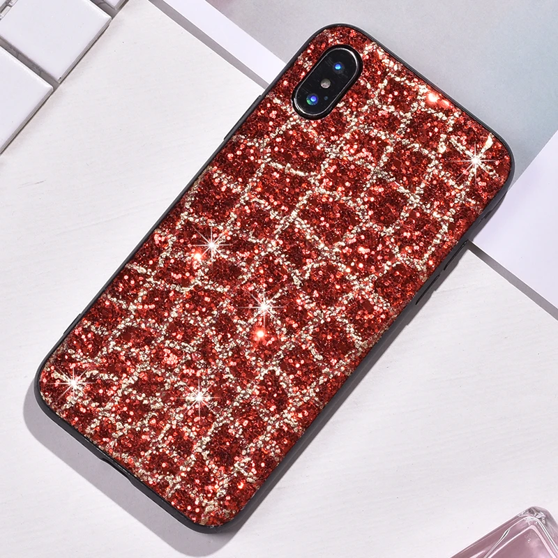 

ProElite for iPhone 6 6S Plus 8 8 Plus 7 7 Plus 5 5S X Rhinestone Glitter Bling Diamond Shining Silicone Soft Sparkle Cover Case