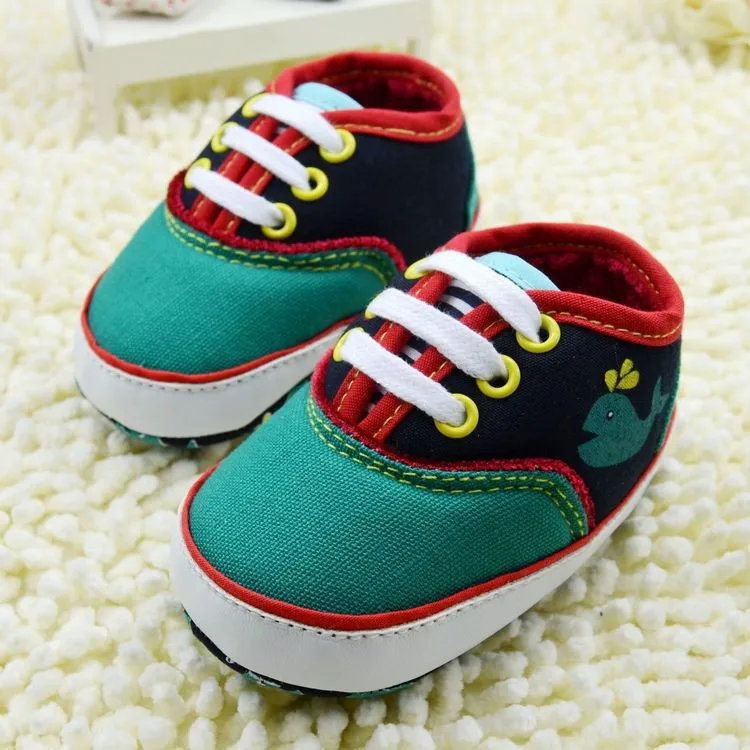 0-1 Year Green Baby Shoes First Walkers Soft Sole Leisure fish infant boys Shoes New born Baby Walker Moccasins sapatos