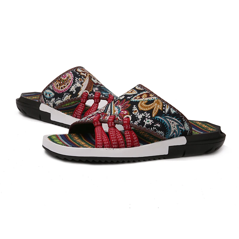 flower summer mixed colors men slippers desinger outdoor sandals camouflage casual shoes pants male leisure moccasins for men (53)