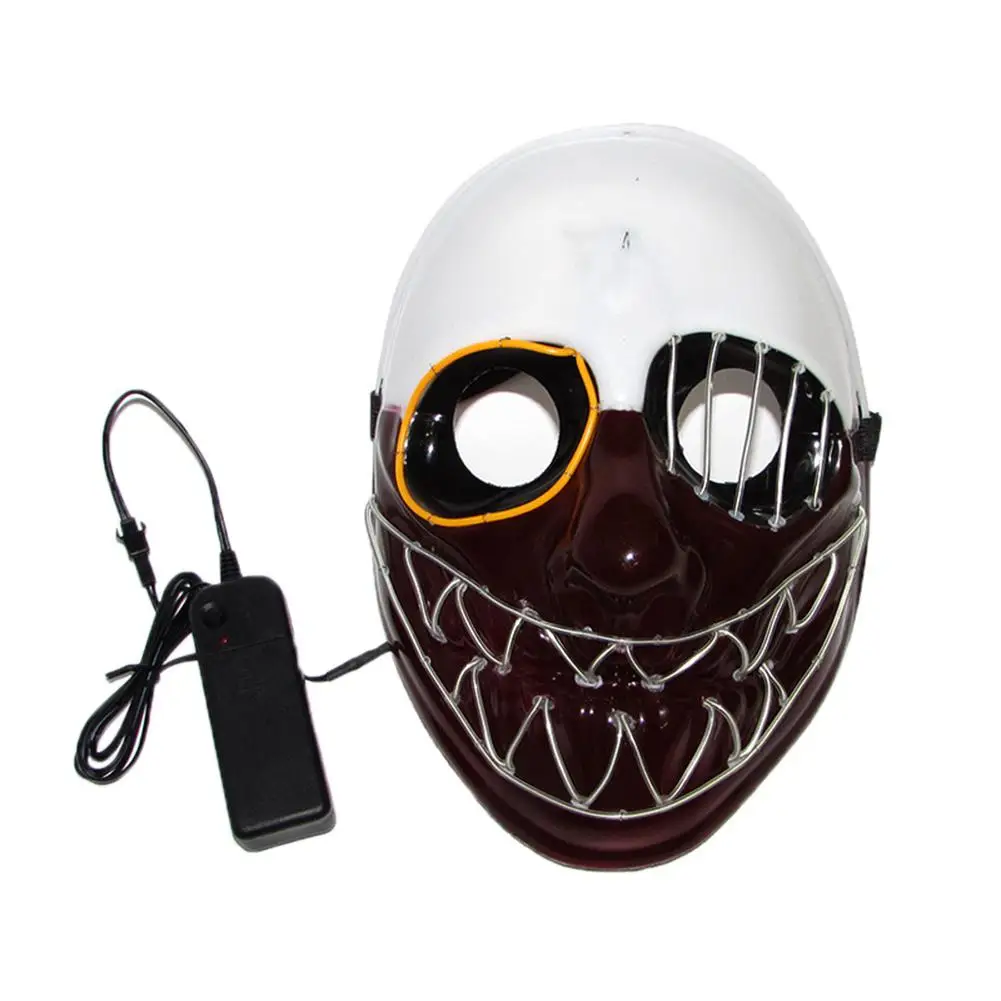 MISSKY Для женщин Для мужчин один глаз уникальный Хэллоуин маска светодиодный EL свет Косплэй маска для фестиваля Детский костюм для вечеринок