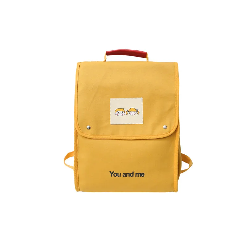 Молодежный женский рюкзак, школьные сумки для студентов колледжа, холщовые дорожные сумки для девочек, желтая сумка, кошелек, рюкзак, Mochila - Цвет: Цвет: желтый