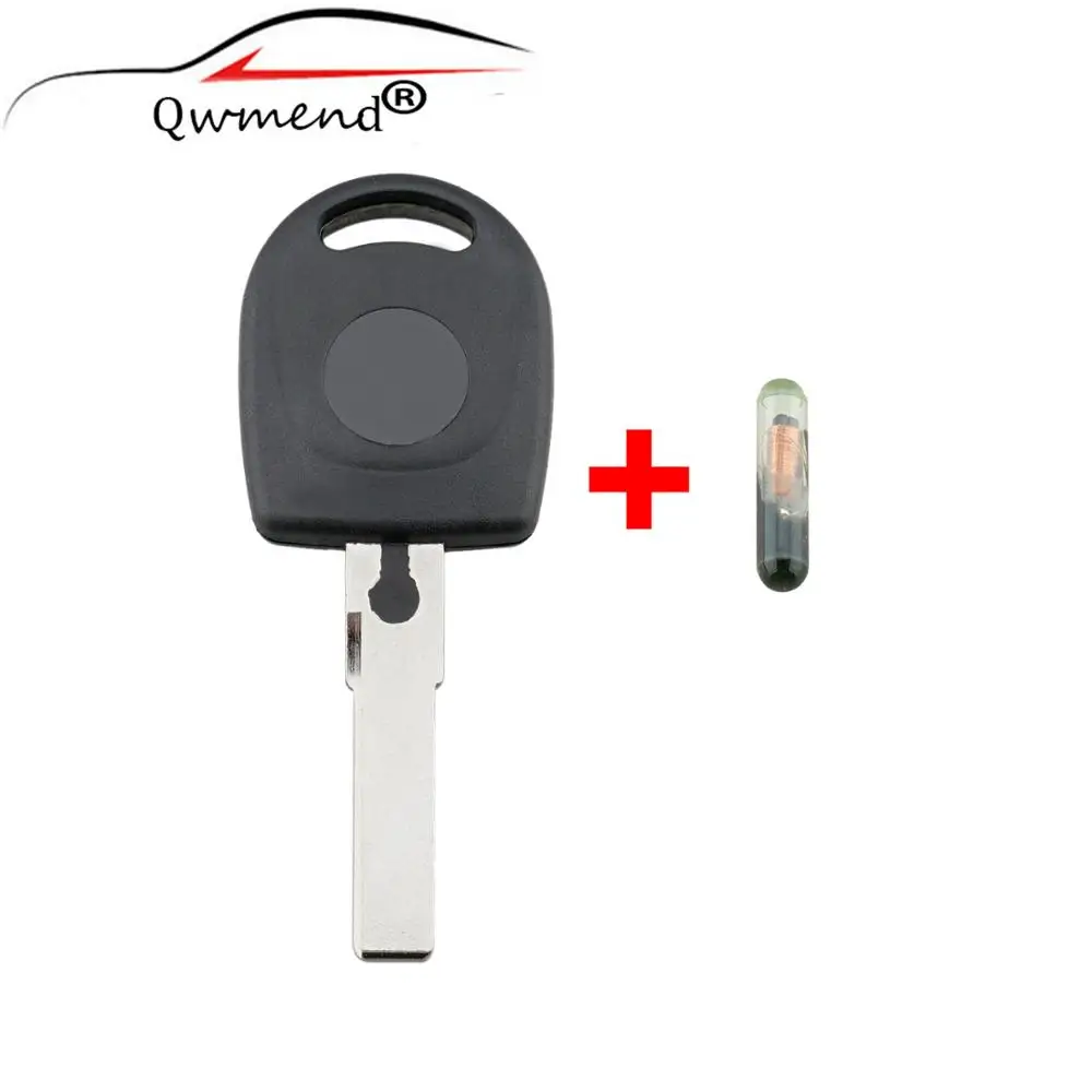 1Pcs Transponder Key Case With ID48 chip For VW Polo Golf for SEAT Ibiza Leon for SKODA Octavia Chip shell