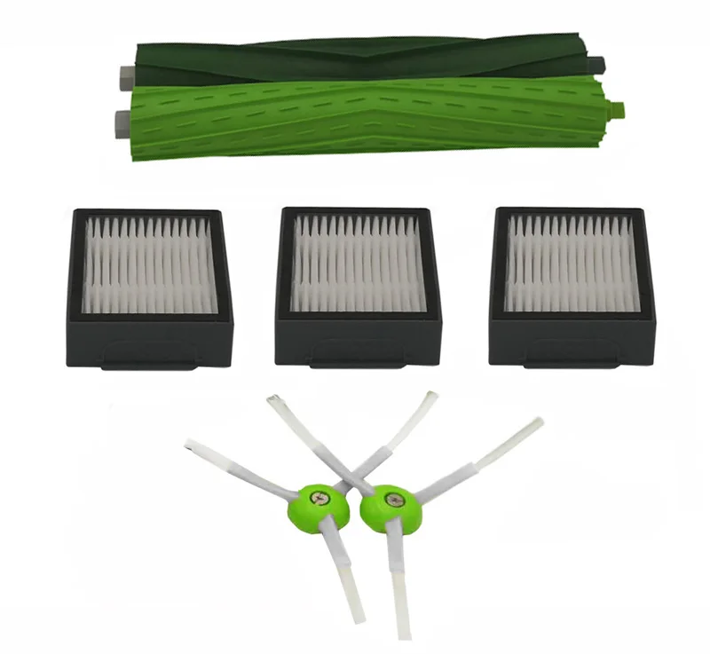 

New 1pair main brush & 3pcs Hepa Filter & 2pcs side brush for iRobot Roomba e5 i7 i7+ Series Vacuum Cleaner Parts Free Post