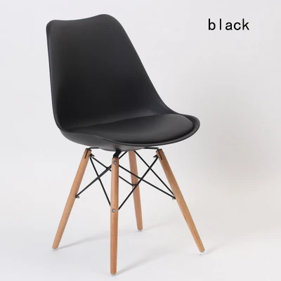 Минималистский современный обеденная мебель, обеденный стул s дома мебель, обеденный стул PU подушки 4 шт - Цвет: black
