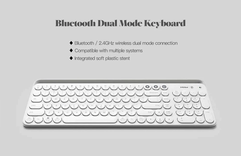 Xiaomi MIIIW Bluetooth Dual Mode Keyboard 2.4GHz Wireless Connection 10m 104 Keys Supports WindowsMacAndroidiOS Tablet # (5)