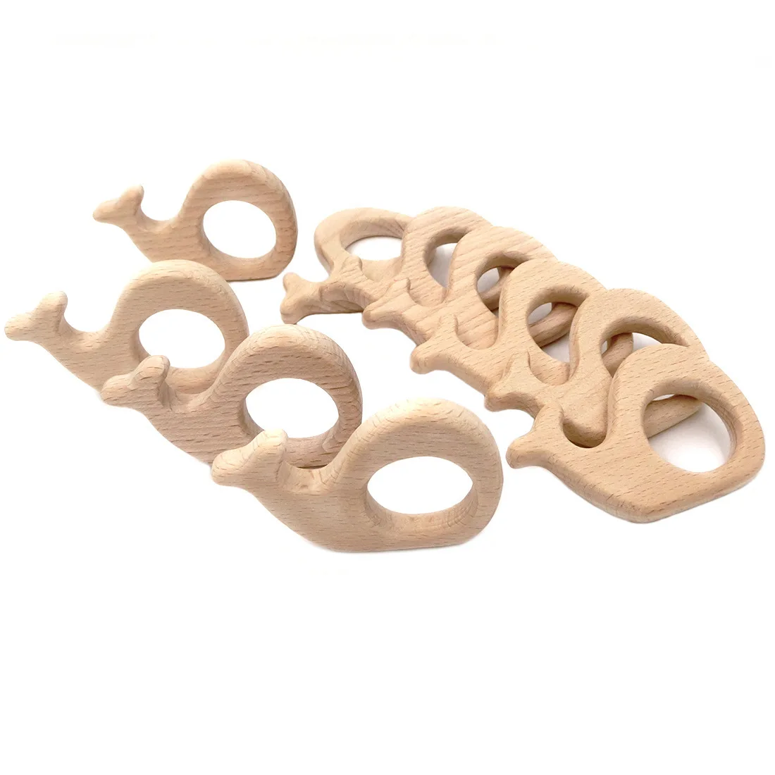 Whale 10 PCS 10 шт. бука деревянные Прорезыватели природа детский грызунок органические экологически чистые зубцы из древесины держатель детский Прорезыватель - Цвет: Whale 10 PCS