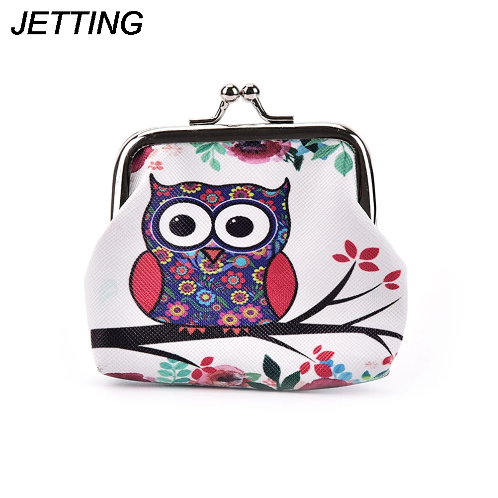 Women Purse Lovely Owl Pattern Printing Hasp Small Wallet Coin Purse 1PCS
