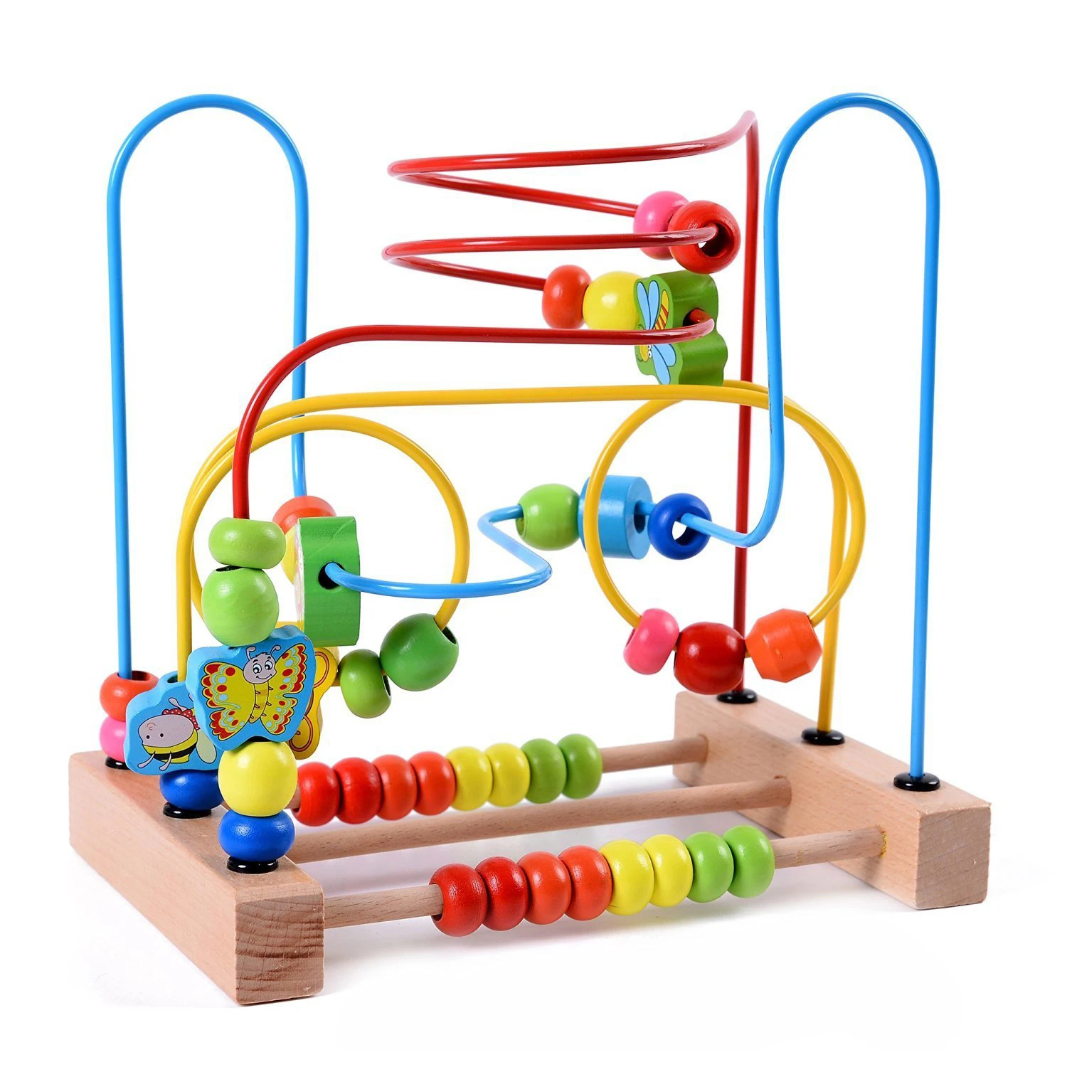ABWE Лучшая MWZ Деревянные игрушки для малышей круг первый шарик Лабиринт для мальчиков и девочек