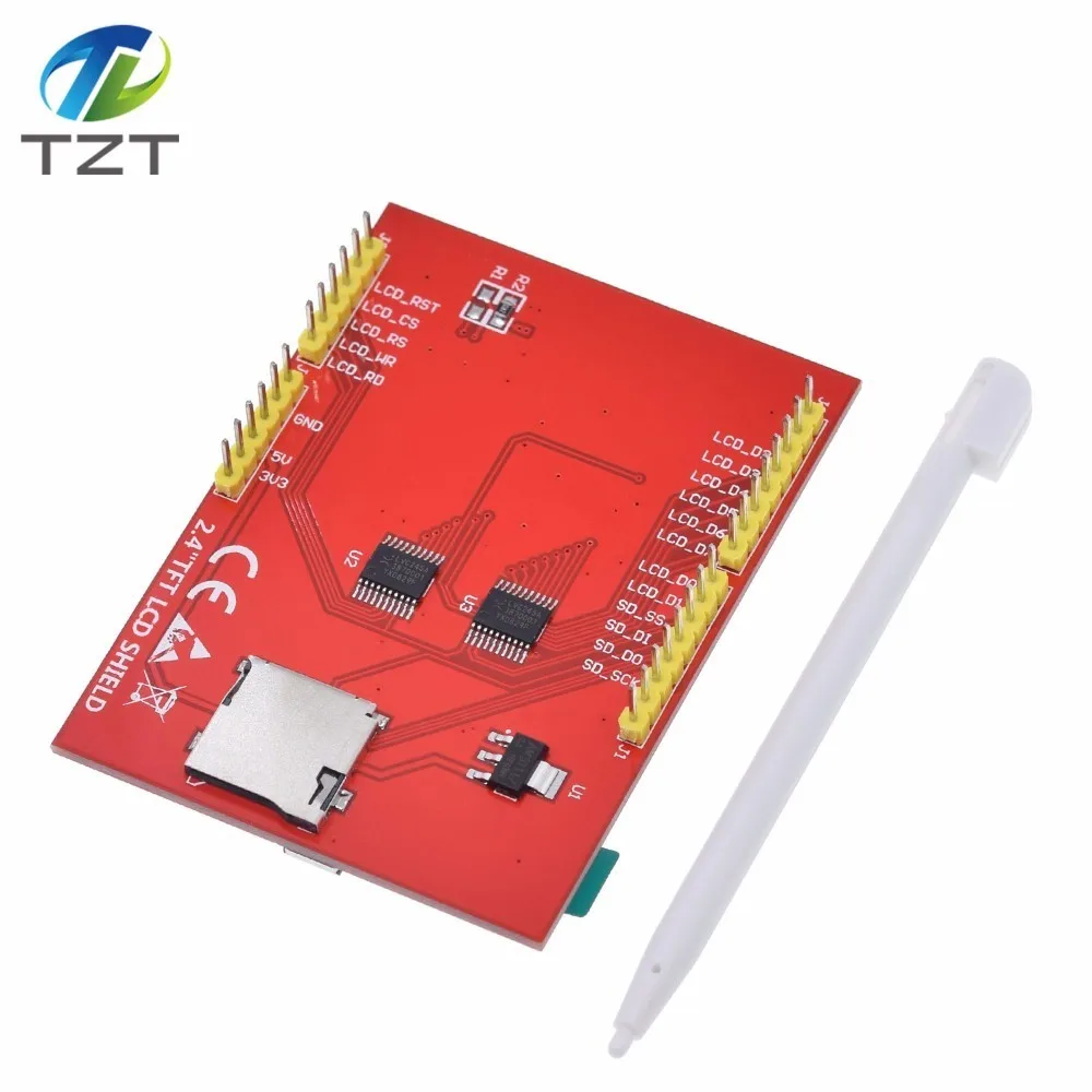 TZT 1 шт. ЖК-модуль TFT 2,4 дюймов TFT ЖК-экран для Arduino UNO R3 плата и поддержка mega 2560 с сенсорной ручкой, UNO R3