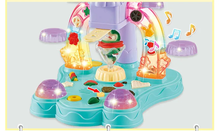 Детские творческие 3D головоломки освещение музыка мороженое машина цвет глины набор детский сад ролевые игры родитель-ребенок интерактивные игрушки