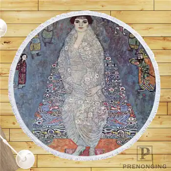 

Custom DIY Customized Microfiber Fabric Gustav Klimt (1)@1 Round Beach Blanket Towel Printed on Demand 150cm #19-01-28-4-171