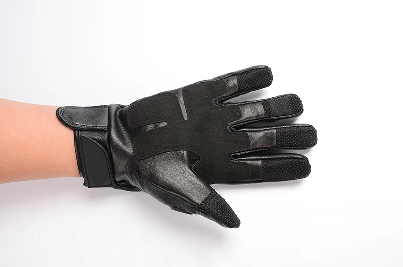 Мужские перчатки из натуральной овчины, полный палец, натуральный мех кожа, Мужские рукавицы, зимние толстые теплые перчатки для вождения на половину пальцев S63