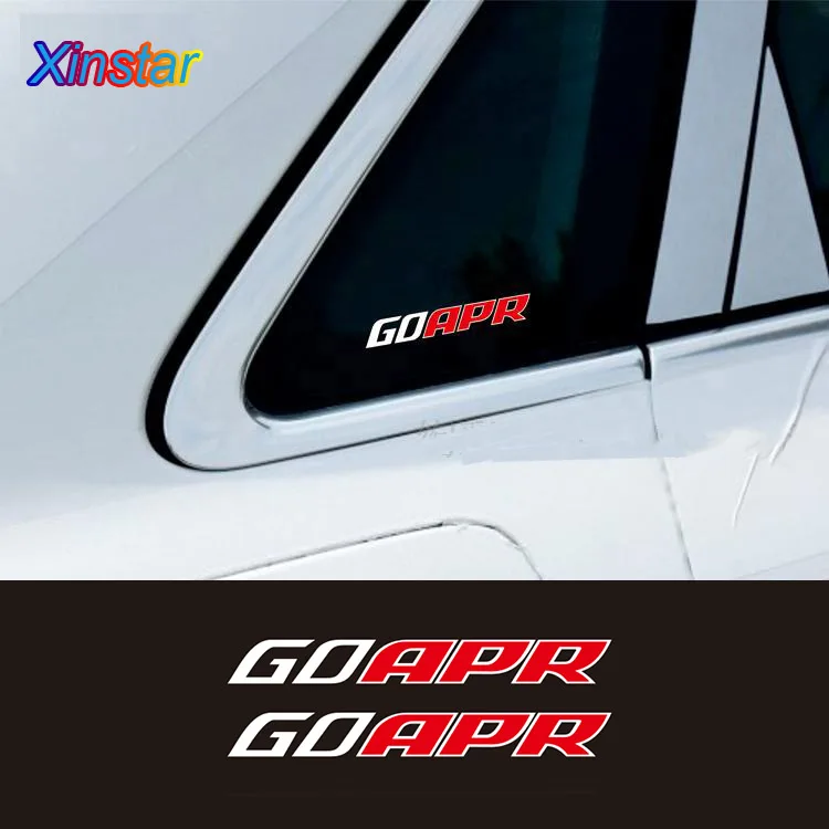 2 шт. декоративные наклейки на окна автомобиля с логотипом APR для Volkswagen VW R RLINE GTI AUDI