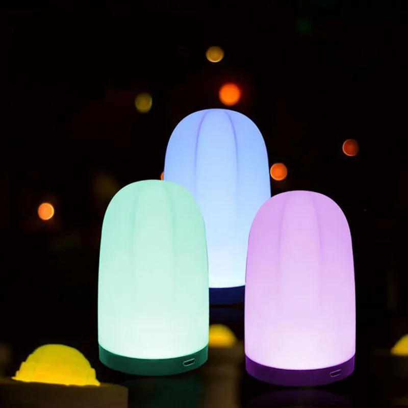 LED Night light Bedside Table Lamps Night Warm White Touch Lamp RGB