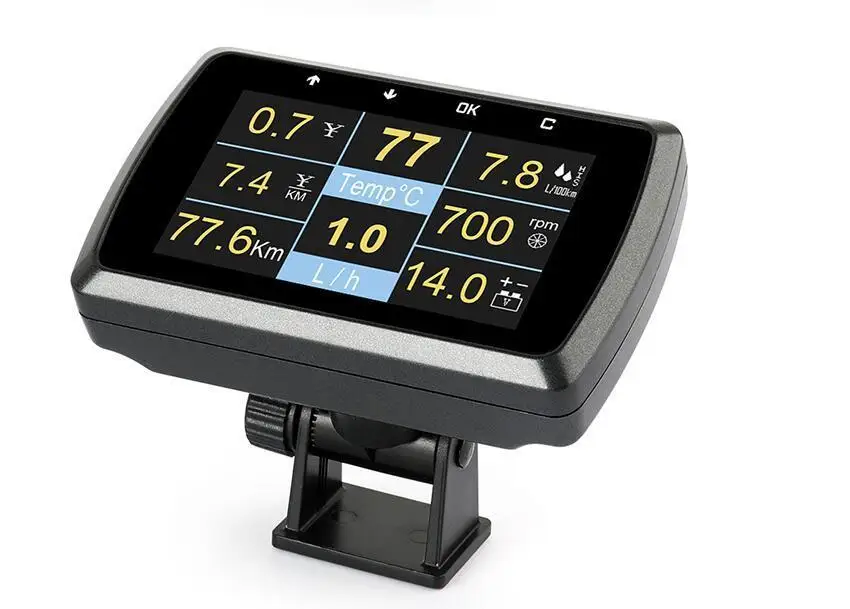 Автомобильный измеритель OBD2 с держателем скорости температуры воды цифровой