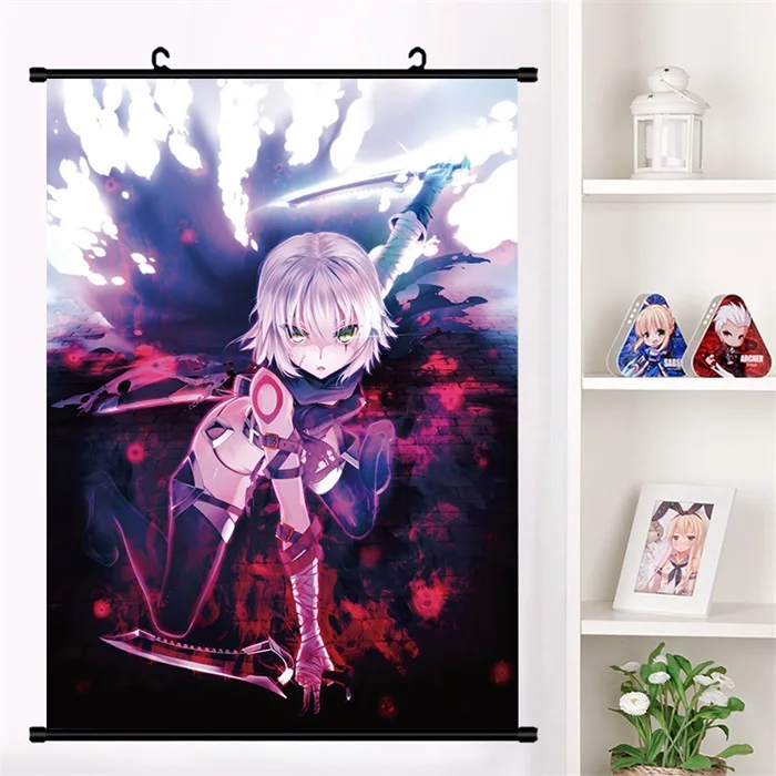 Аниме игра Fate/Apocrypha Fate/Grand Order Jack the RipperWall прокрутка плакат мультфильм настенные подвесные плакаты домашний декор - Цвет: W