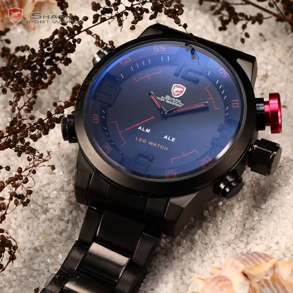 shark sport watch alm ale led watch