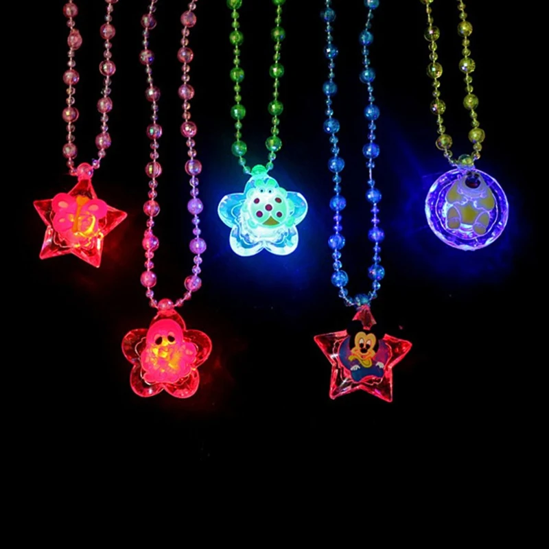 1PC Luminous Necklace New Children's Toys Brinquedos Flash Gifts LED Cartoon Lights Glow In The Dark Toys For Childs Kids Play 1PC Luminous Necklace New Children's Toys Brinquedos Flash Gifts LED Cartoon Lights Glow In The Dark Toys For Childs Kids Play