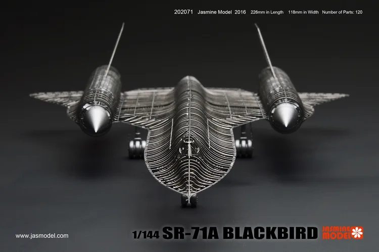 ММЗ модель Жасмин 3D металлическая головоломка 1/144 SR-71A черная птица полная ПЭ Модель Сборка Металлическая Модель Набор DIY 3D лазерная резка модель головоломка