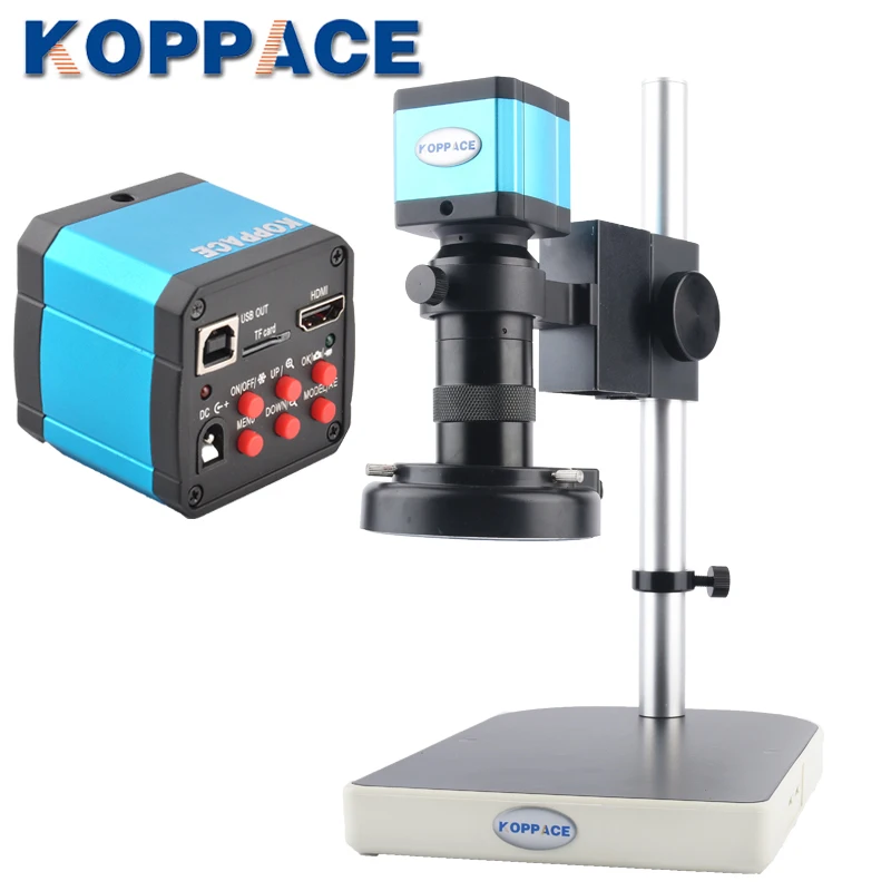 Микроскоп KOPPACE 21 миллион пикселей HDMI HD камера микроскопа с объективом 100X