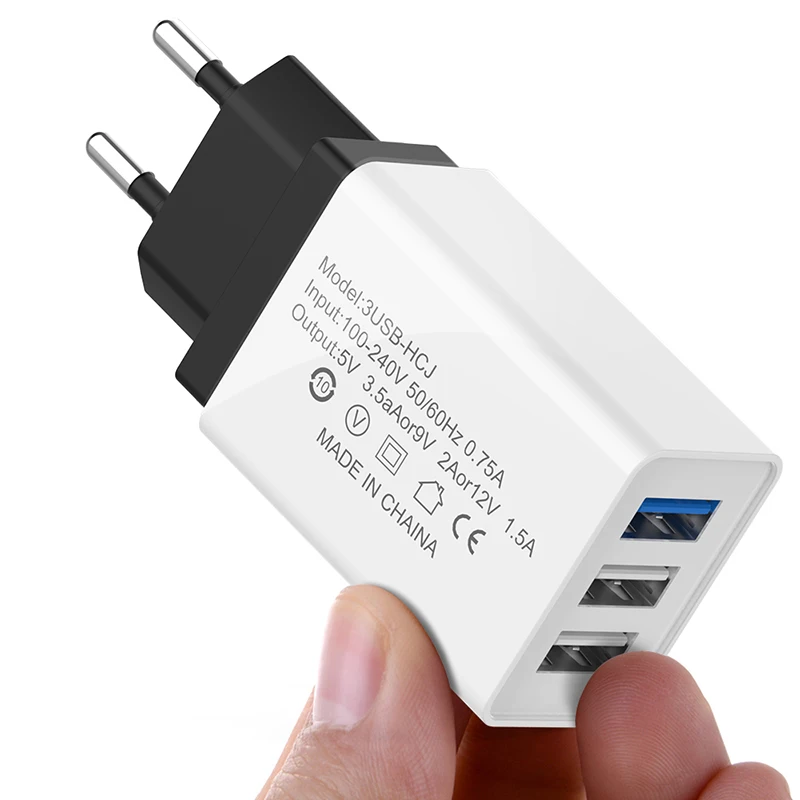 

3 Port USB Charger Fast Charging Wall Charger For Huawei Xiaomi Universal Mobile Phone Charger For iPhone 6 7 8 Plus X XR XS Max