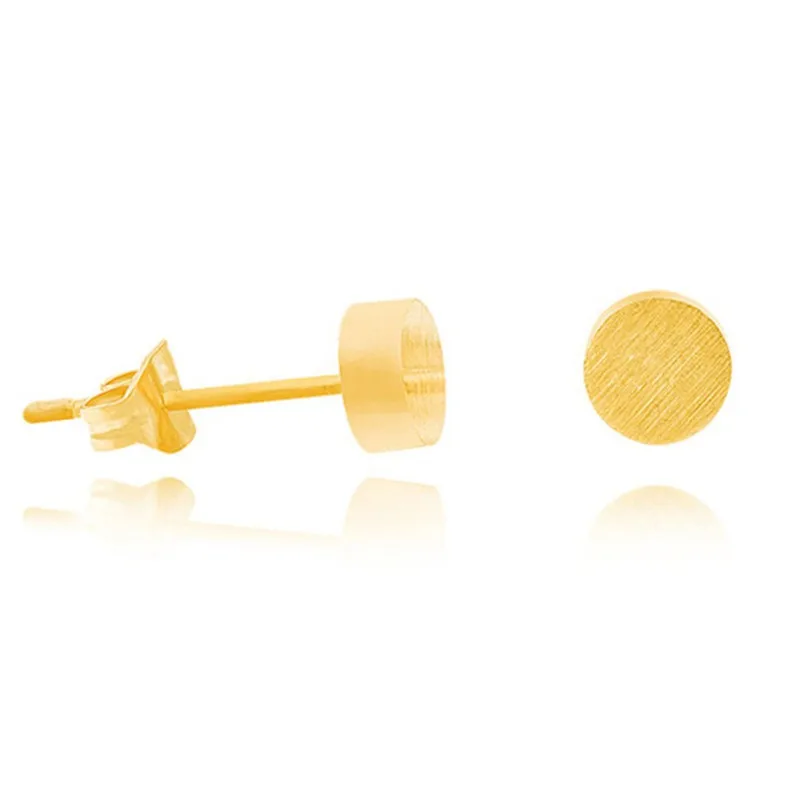 10pairs/lot Fashion Circle Earrings Brush Geometric Round Stud Earrings for Women Pendientes Party Bijoux Accessary Jewelry