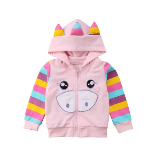 

Emmababy Striped Toddler Kids Baby Girls Cartoon Pig Hooded Tops Coat Jacket Outerwear Cotton Autumn Clothing 0-5T