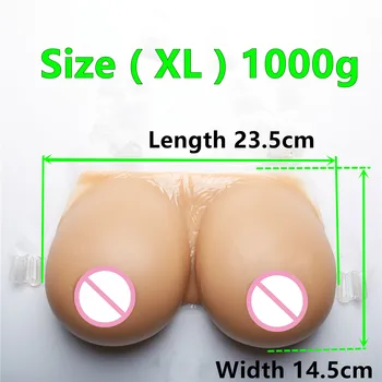 

D Cup 1000g/pair Suntan Fake Silicone Breast No Bra Needed Silicone Breast Forms Realistic Full Boobs Cup TV TG Cross Dresser
