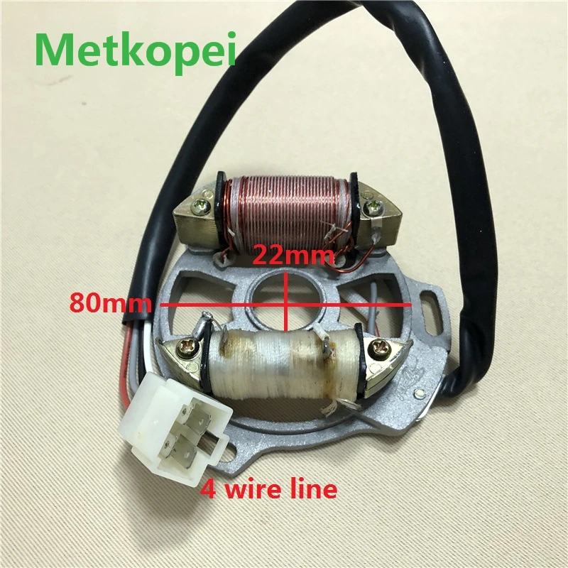 Скутер TB50 TB60 XDZ50 2 полюса 4 провода МАГНЕТО СТАТОР катушки генератор для Suzuki 50cc TB 50 внутренний ротор зажигания запчасти