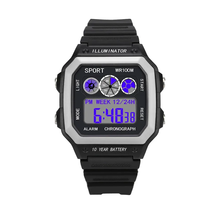 Роскошные Брендовые мужские спортивные часы водонепроницаемые аналоговые цифровые военные армейские светодиодный наручные часы relojes hombre O31 - Цвет: Белый